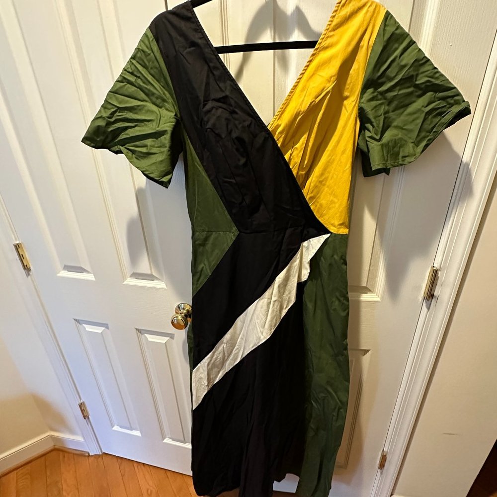 Eshakti Size 12 Colorblock Maxi Dress